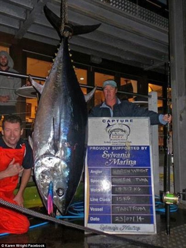 Карен Райт установила новый рекорд по ловле тунца среди женщин