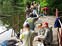 Детский лагерь молодого рыболова в Польше