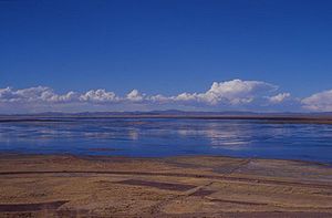 Уровень воды в озере Титикака в Андах сократился до критического минимума
