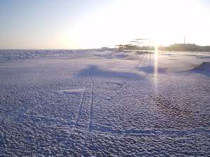 Азовское море замерзло. Спасатели МЧС предупреждают о коварстве неокрепшего льда.