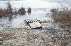 Рыбалка в Украине: На реке Самара появился остров из нечистот